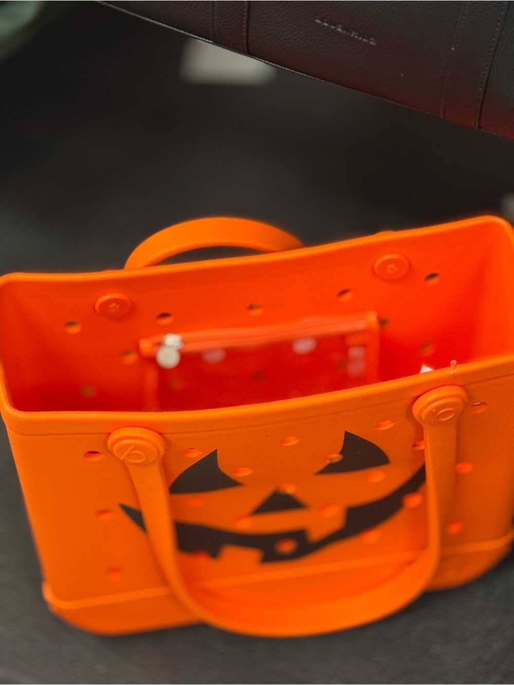 Bogg bag Orange Pumpkin Tote Bag - Picture 2 of 3